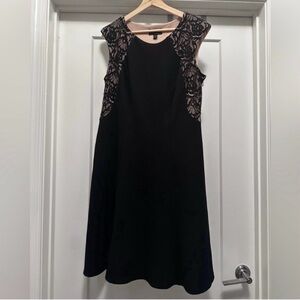 🌹NWT! Black and Tan DRESS BARN Lace Dress - Size 14W